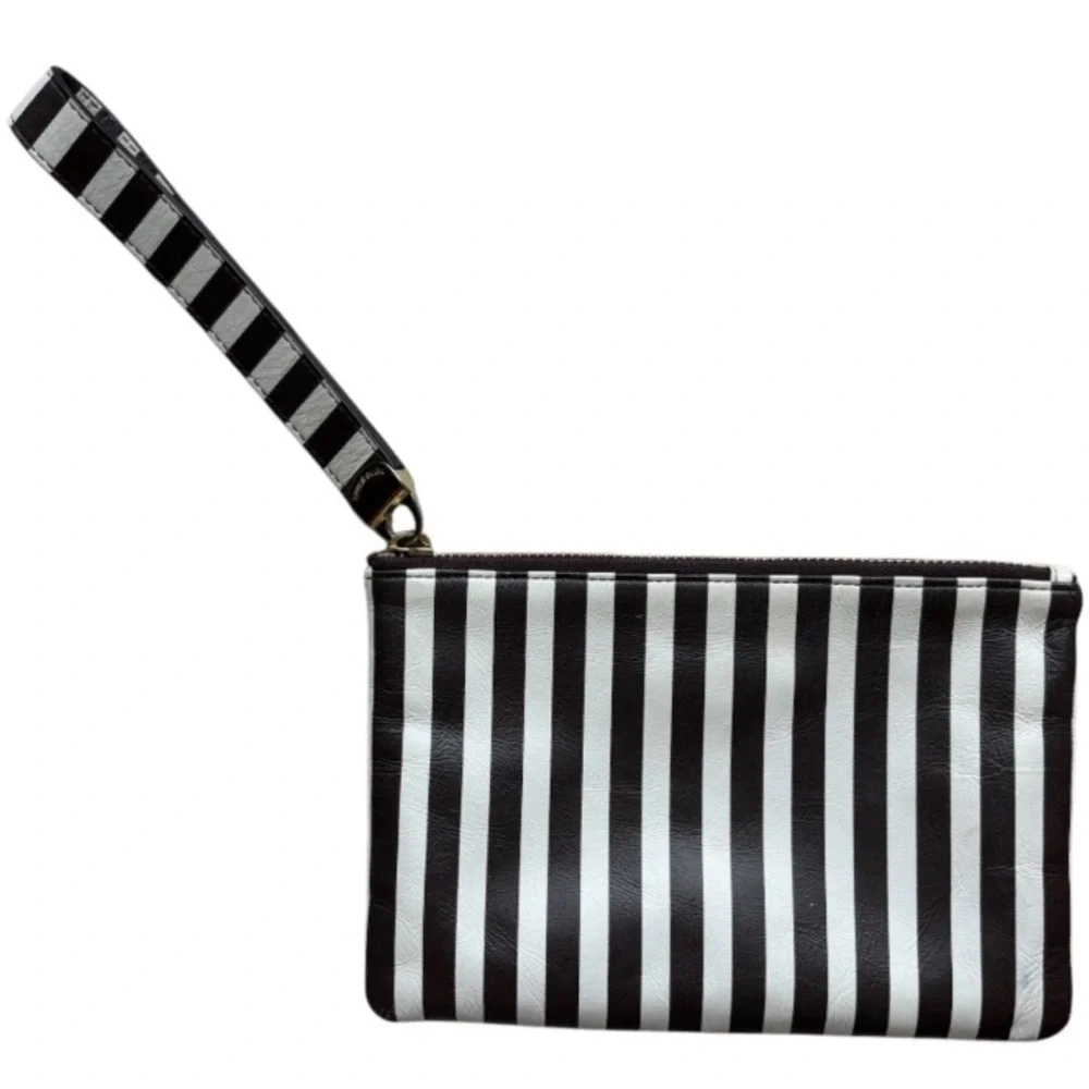 Vintage Henri Bendel Stripe Wristlet Handbag Purse Accessories Cosmetics Bag